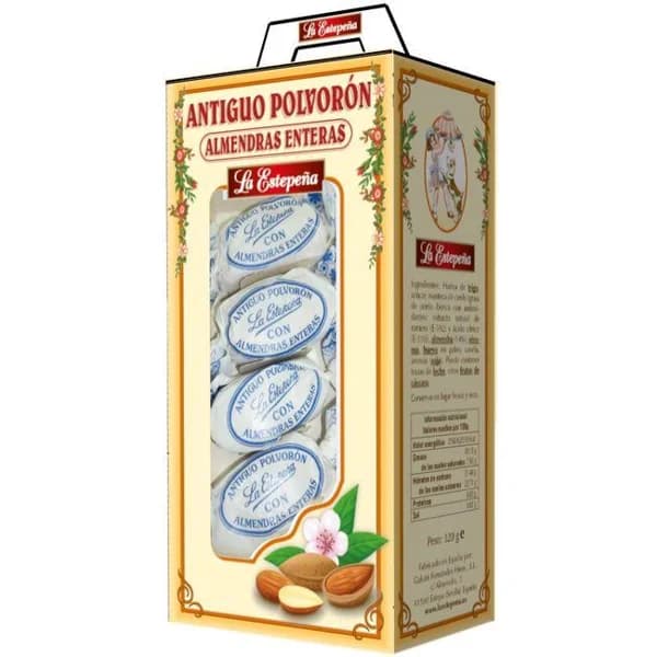 Antiguo polvorón de almendras enteras LA ESTEPEÑA, caja 320 g - 1 ud - Imagen del producto en Findit