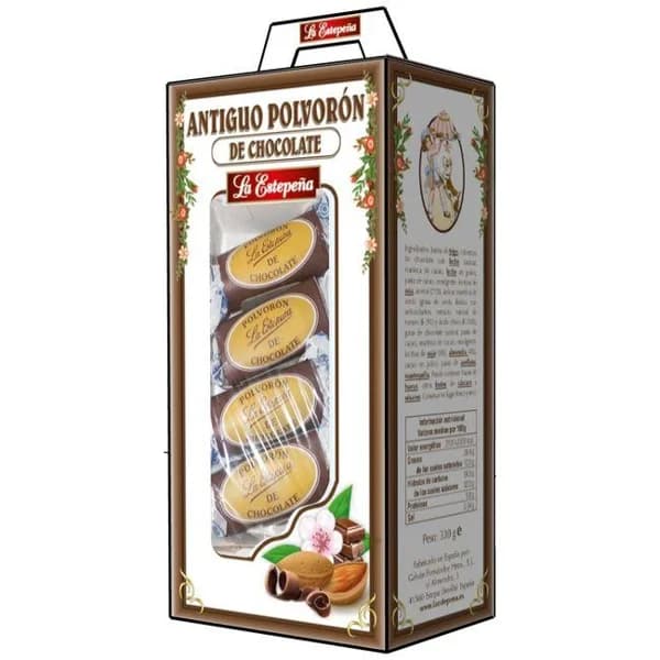Antiguo polvorón con chocolate LA ESTEPEÑA, caja 330 g - 1 ud - Imagen del producto en Findit