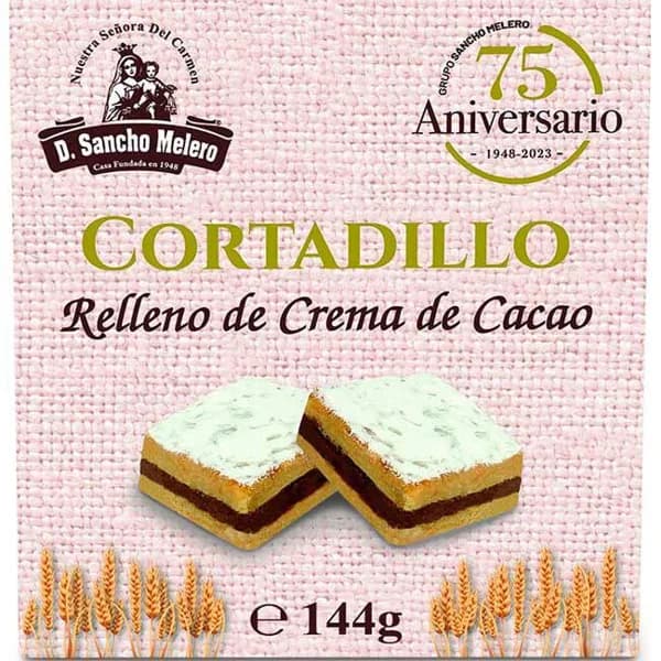 Cortadillo relleno de cacao SANCHO MELERO, caja 144 g - 1 ud - Imagen del producto en Findit