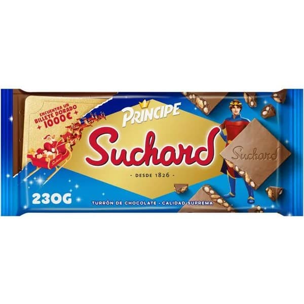 Turrón de chocolate príncipe SUCHARD, tableta 230 g - 1 ud - Imagen del producto en Findit