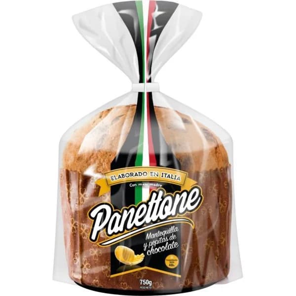 Panettone de mantequilla y pepitas de cacao EUGOBA, 1 ud, 500 g - 1 ud - Imagen del producto en Findit