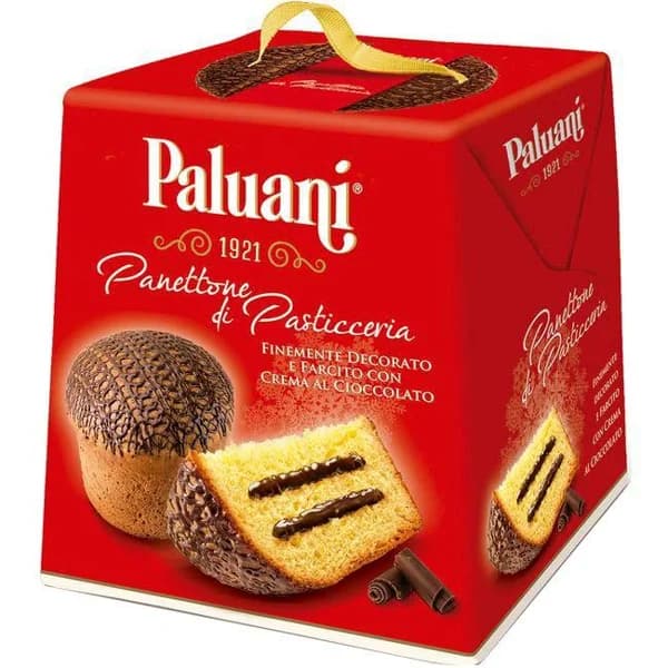Panettone crema chocolate recubierto de chocolate PALUANI, 750 g - 1 ud - Imagen del producto en Findit