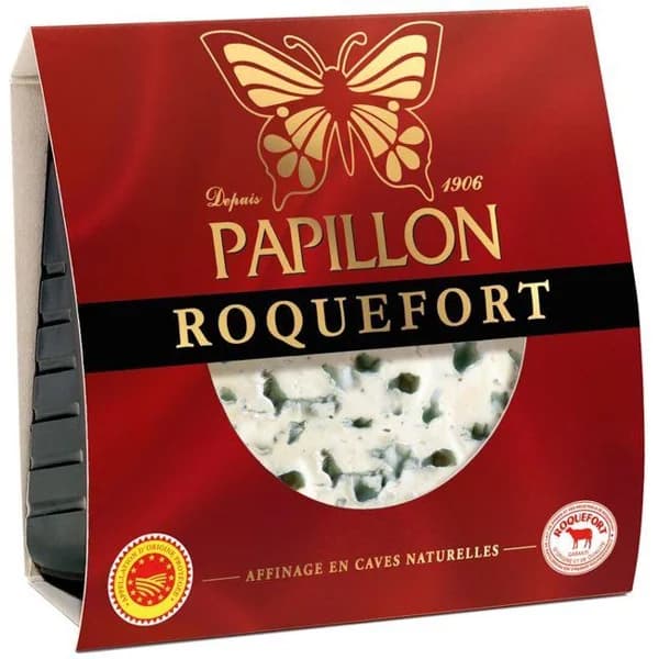 Queso Roquefort DOP PAPILLON, tarrina 100 g - 1 ud - Imagen del producto en Findit