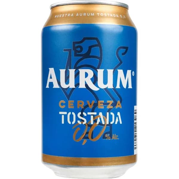 Cerveza tostada 0,0 AURUM, lata 33 cl - 1 ud - Imagen del producto en Findit