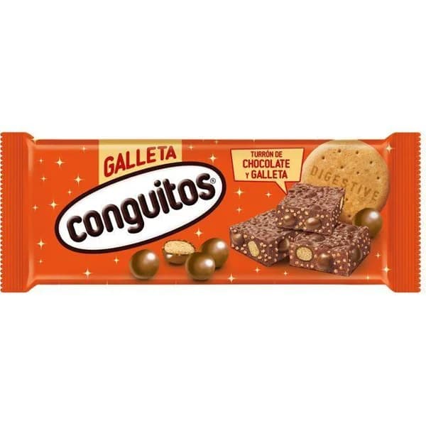 Turrón de conguitos y galleta LACASA, tableta 250 g - 1 ud - Imagen del producto en Findit