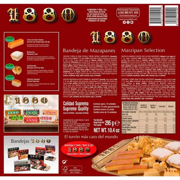 Bandeja de mazapanes 1880, caja 295 g - 1 ud - Imagen del producto en Findit