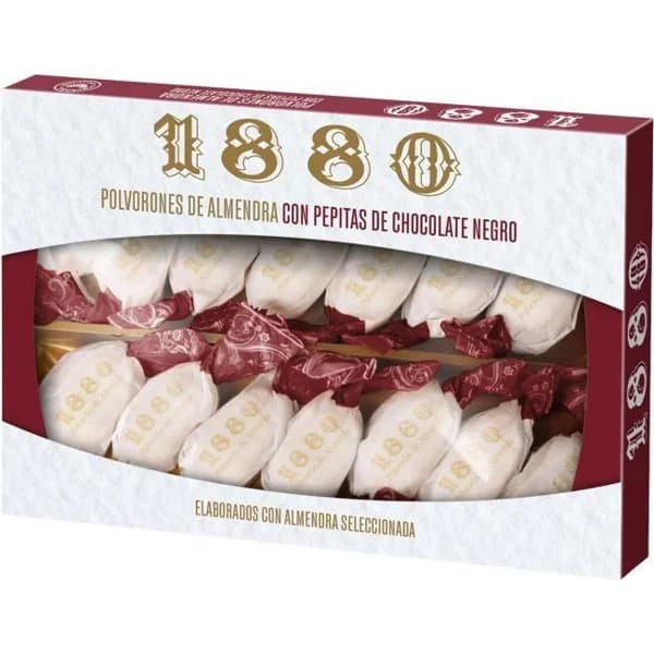 Polvorones de almendra con pepitas de chocolate 1880, caja 310 g - 1 ud - Imagen del producto en Findit