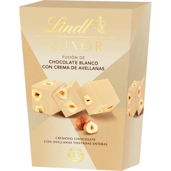 Bombón blanco LINDT CORNET NUXOR, caja 150 g - 1 ud - Imagen del producto en Findit