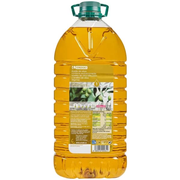 Aceite de oliva sabor EROSKI, garrafa 5 litros - 5 l - Imagen del producto en Findit