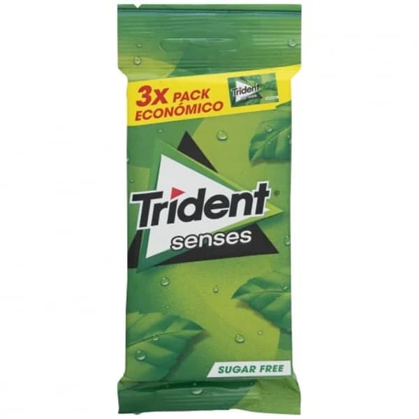 Chicle de hierbabuena Senses Trident pack de 3 unidades de 23 g. - 0.07 kg - Imagen del producto en Findit