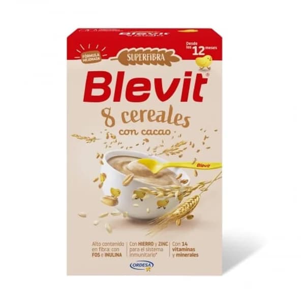 Papilla infantil Blevit 8 cereales con cacao desde12 meses 500 g. - 0.5 kg - Imagen del producto en Findit