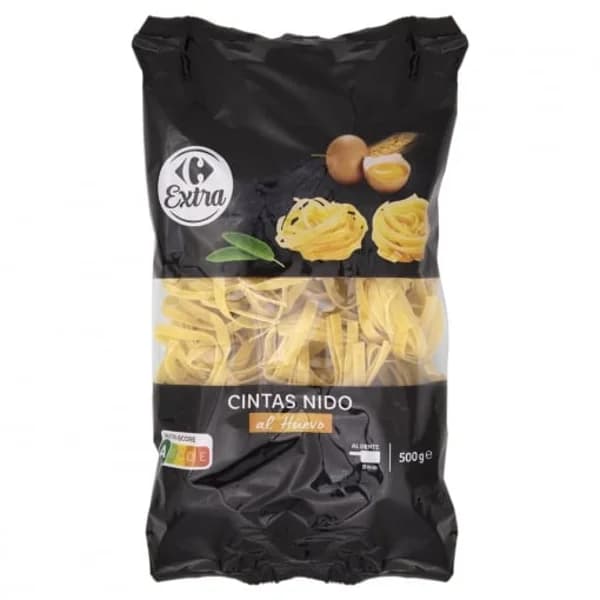 Pasta cintas nido al huevo Extra Carrefour 500 g. - 0.5 kg - Imagen del producto en Findit