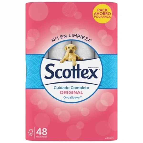 Papel higiénico Original Scottex 48 rollos. - 48.33 ud - Imagen del producto en Findit