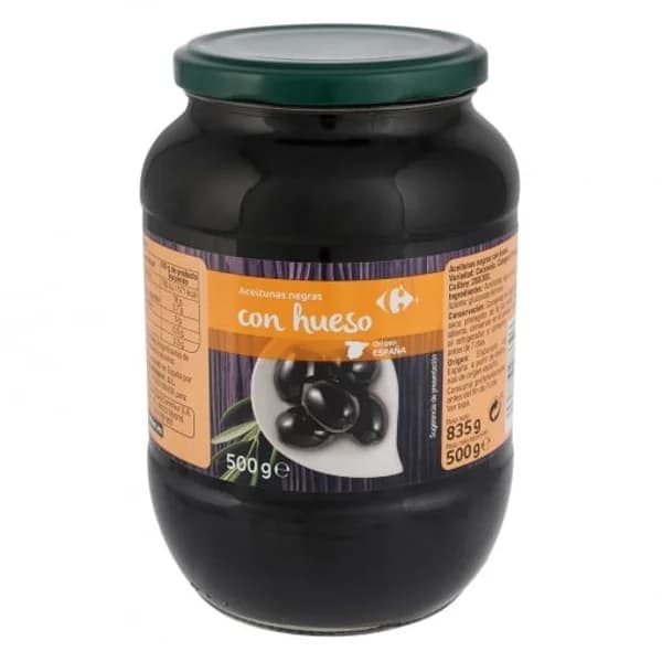 Aceitunas negras cacereñas con hueso Classic Carrefour 500 g. - 0.5 kg - Imagen del producto en Findit