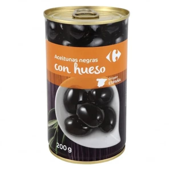 Aceitunas negras cacereñas con hueso Classic Carrefour 200 g. - 0.2 kg - Imagen del producto en Findit