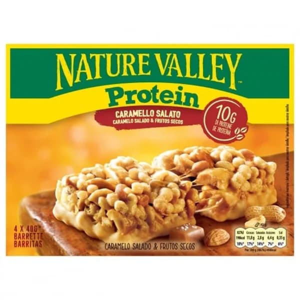 Barritas de proteínas con caramelo salado y frutos secos Nature Valley sin gluten 4 ud. - 0.16 kg - Imagen del producto en Findit