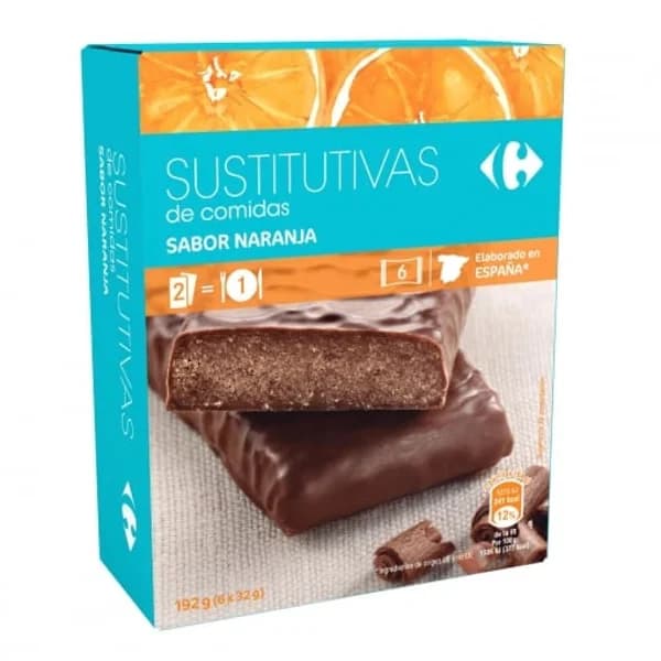Barritas sustitutivas sabor naranja Carrefour 210 g. - 0.19 kg - Imagen del producto en Findit