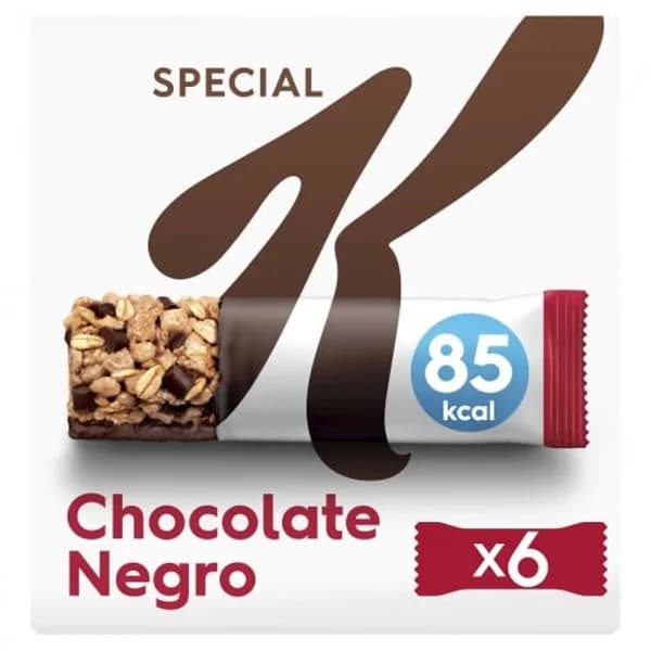 Barritas de cereales integrales con chocolate negro Special Kellogg's 6 unidades de 21,5 g. - 0.13 kg - Imagen del producto en Findit