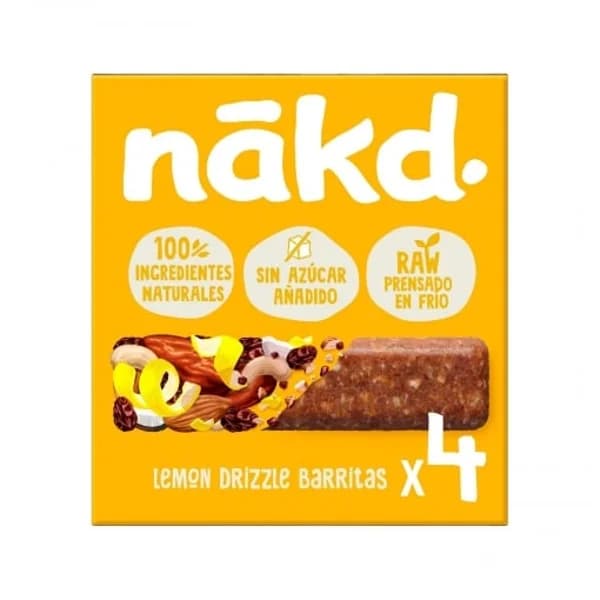 Barritas de fruta y frutos secos con limón nakd sin azúcar añadido 140 g. - 0.14 kg - Imagen del producto en Findit