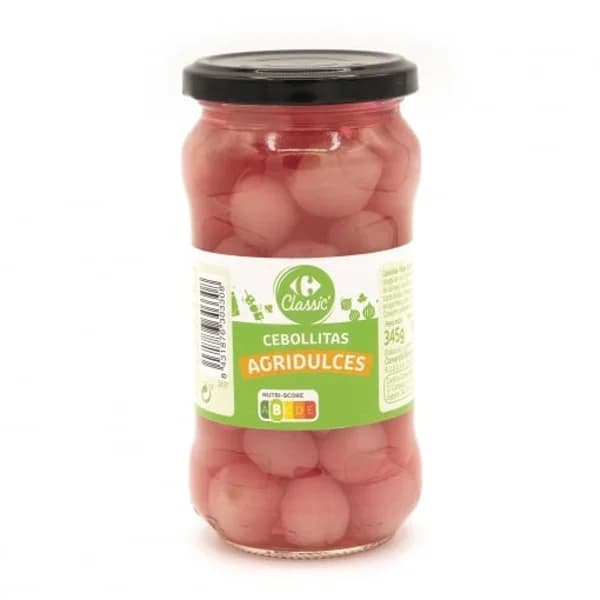 Cebollitas agridulces Extra Carrefour 180 g. - 0.18 kg - Imagen del producto en Findit