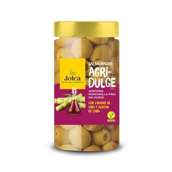 Aceitunas manzanilla salsaliñadas agridulces Jolca sin gluten 240 g. - 1 ud - Imagen del producto en Findit
