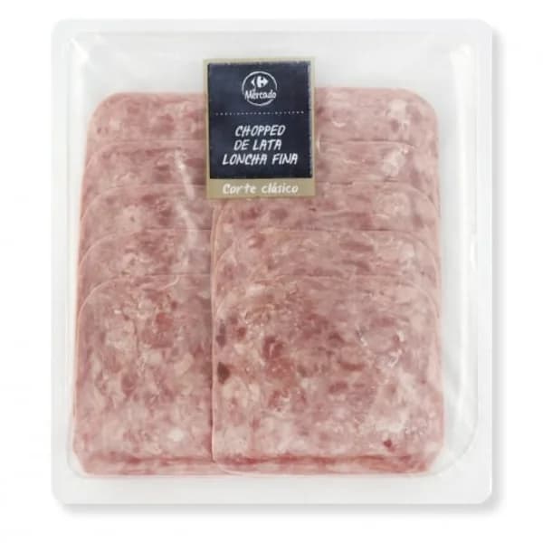 Chopped de lata en lonchas finas Carrefour El Mercado 150 g - 0.15 kg - Imagen del producto en Findit