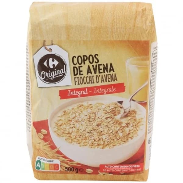 Copos de avena integral Original Carrefour 500 g. - 0.5 kg - Imagen del producto en Findit