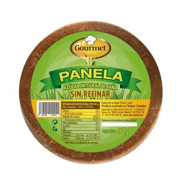 Azúcar moreno de caña Panela Gourmet Latino 454 g. - 0.45 kg - Imagen del producto en Findit