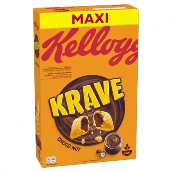 Cereales con chocolate y nueces Krave Kellogg's 600 g. - 0.6 kg - Imagen del producto en Findit