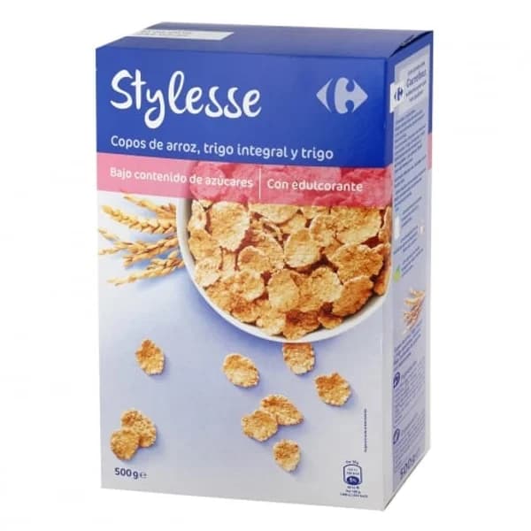 Copos de arroz y trigo integral Stylesse Carrefour 500 g. - 0.5 kg - Imagen del producto en Findit