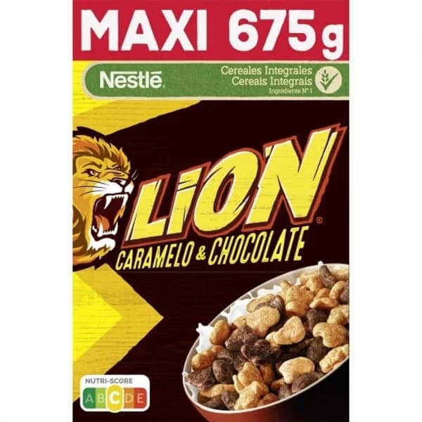 Cereales integrales con chocolate y caramelo Lion Nestlé 675 g. - 0.68 kg - Imagen del producto en Findit