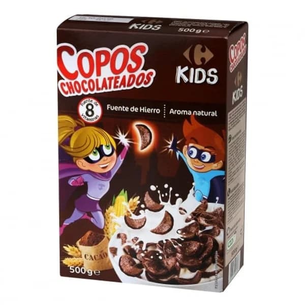 Copos de cereales chocolateados  Carrefour Kids 500 g. - 0.5 kg - Imagen del producto en Findit