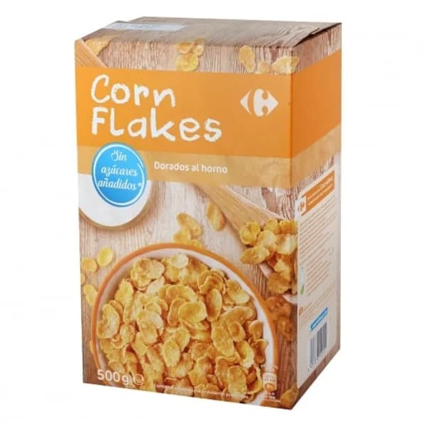 Cereales de maíz sin azúcar añadido Corn Flakes Carrefour 500 g. - 0.5 kg - Imagen del producto en Findit
