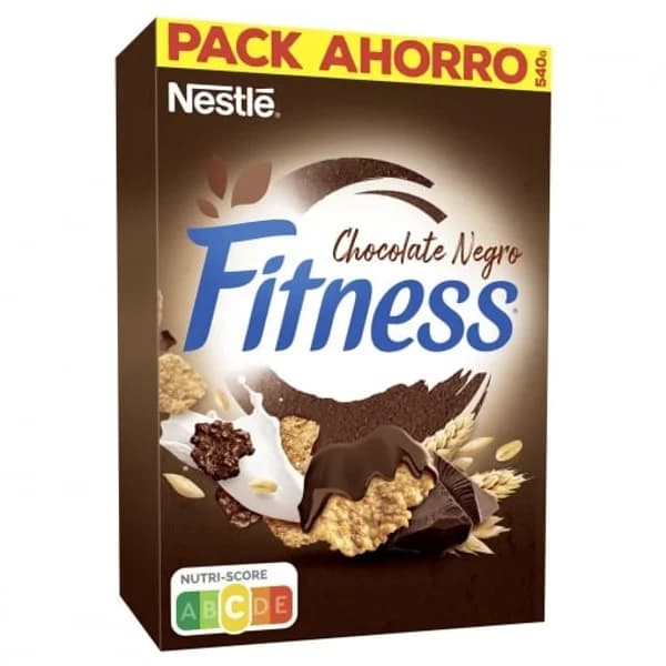 Cereales de trigo integral, arroz y avena integral con chocolate negro Fitness Nestlé 540 g. - 0.54 kg - Imagen del producto en Findit