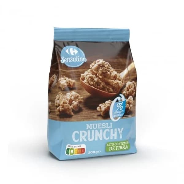 Muesli crujiente sin azúcar añadido Carrefour Sensation 500 g. - 0.5 kg - Imagen del producto en Findit