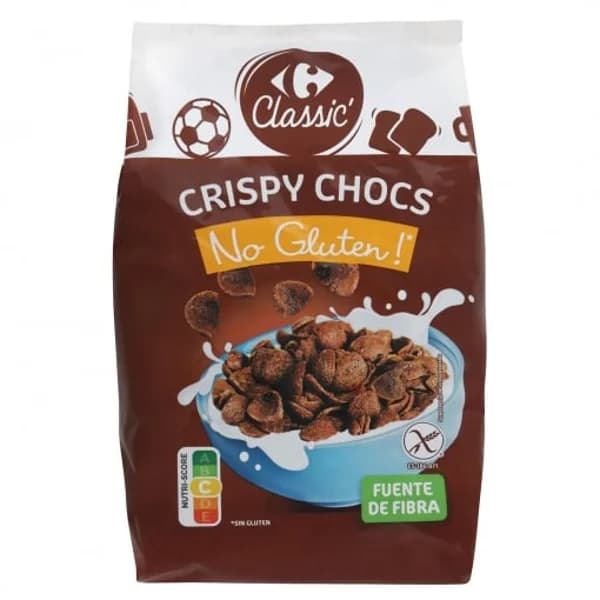 Crispy choc Carrefour sin gluten 400 g. - 0.4 kg - Imagen del producto en Findit
