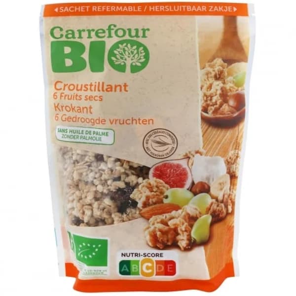 Muesli 6 frutas ecológico Carrefour Bio 375 g. - 0.38 kg - Imagen del producto en Findit
