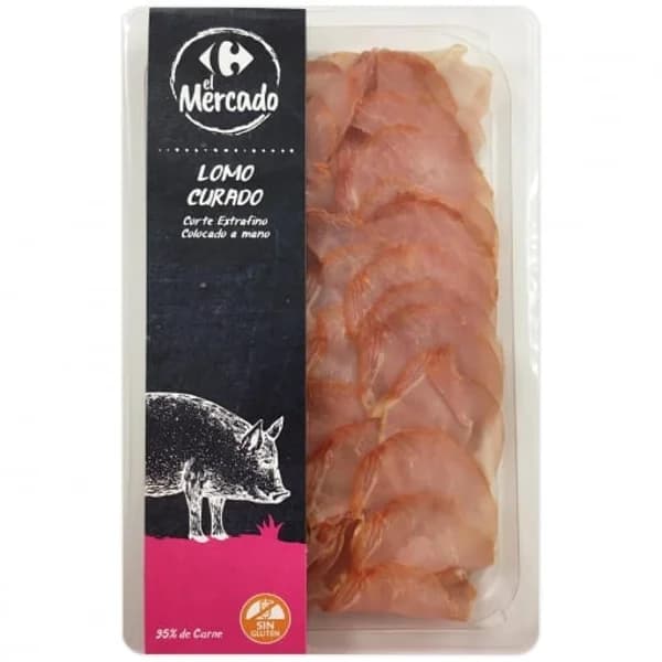 Lomo curado en lonchas extrafinas Carrefour El Mercado sin gluten 100 g - 0.1 kg - Imagen del producto en Findit