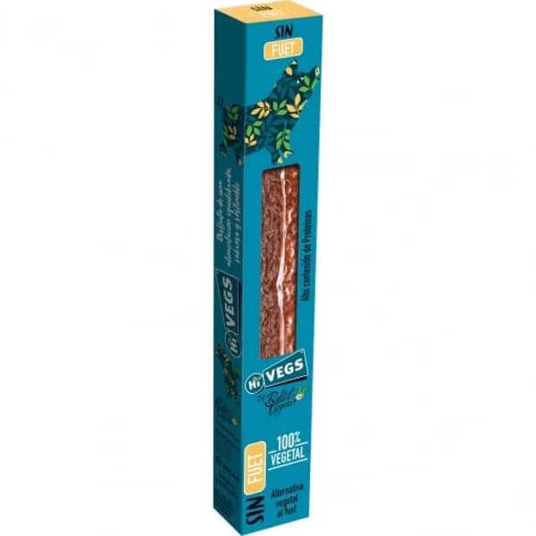 Fuet Vegano en forma de rollito Hi Vegs sin gluten 110 g - 0.11 kg - Imagen del producto en Findit