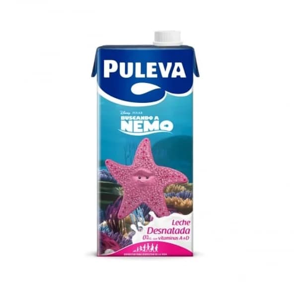 Leche desnatada 0% MG Disney Puleva brik 1 l. - 1 l - Imagen del producto en Findit