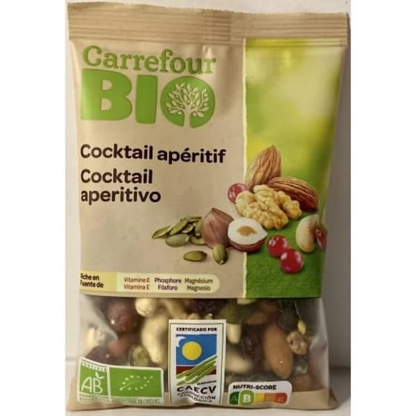 Cocktail de frutos secos ecológico Carrefour Bio 125 g. - 0.13 kg - Imagen del producto en Findit