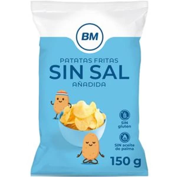Patatas fritas sin sal 150 g - 1 ud - Imagen del producto en Findit