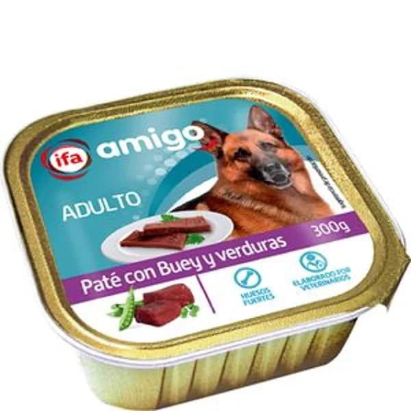 Paté para perro con buey y verduras 300 g - 0.3 kg - Imagen del producto en Findit