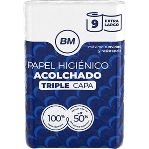 Papel higiénico 3 capas 9 rollos - 8.95 ud - Imagen del producto en Findit