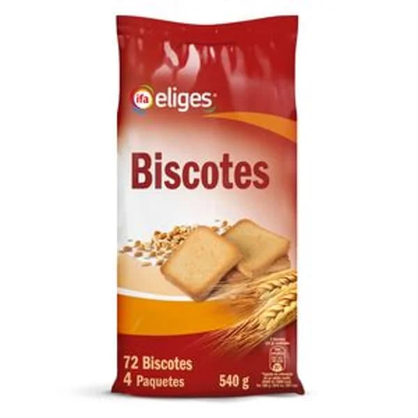 Biscotes 72 uniades 540 g - 0.54 kg - Imagen del producto en Findit