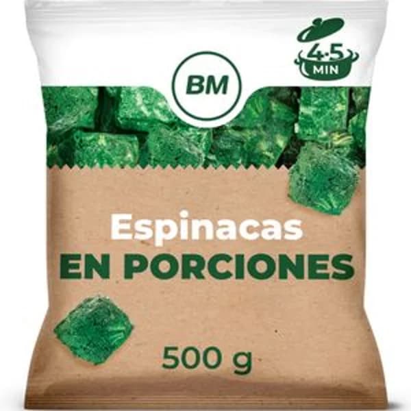 Espinacas en porciones 500 g - 0.5 kg - Imagen del producto en Findit