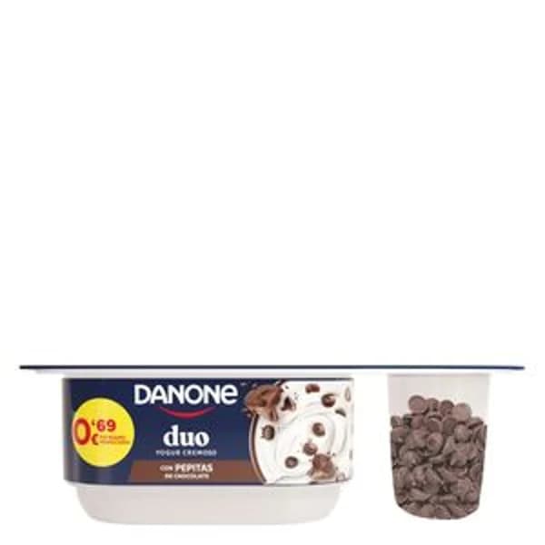 Yogur cremoso duo con pepitas de chocolate 104 g - 1 ud - Imagen del producto en Findit