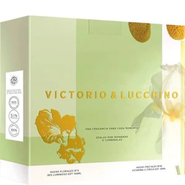 Estuche Victorio & Lucchino Aguas Femeninas: Aguas Florales nº 3 iris luminoso 150 ml y Aguas Frutales nº 18 vitamina cítrica 30 ml. - 1 ud - Imagen del producto en Findit