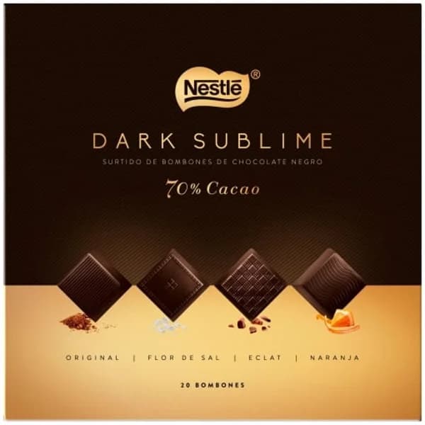 Bombones de chocolate 70% cacao Nestlé Dark Sublime estuche 143 g. - 1 ud - Imagen del producto en Findit