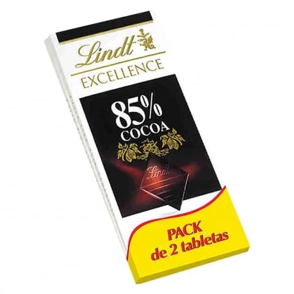 Chocolate negro 85% Lindt Excellence pack de 2 tabletas de 100 g. - 0.2 kg - Imagen del producto en Findit